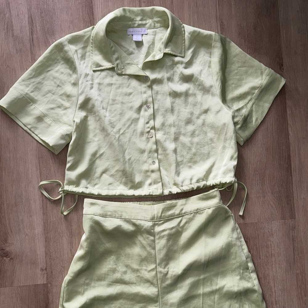 House of Harlow 1960 2 Piece Set Lime Green Sz L - Picture 6 of 16